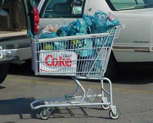 a full shopping cart