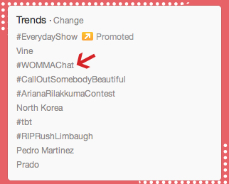 WOMMAChat Trending on Twitter