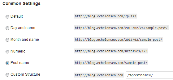 WordPress URL SEO