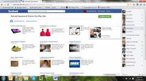 Facebook ads screengrab