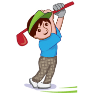 Fun size golf illustration logo design