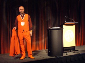 Joe Pulizzi giving opening remarks at Content Marketing World Sydney