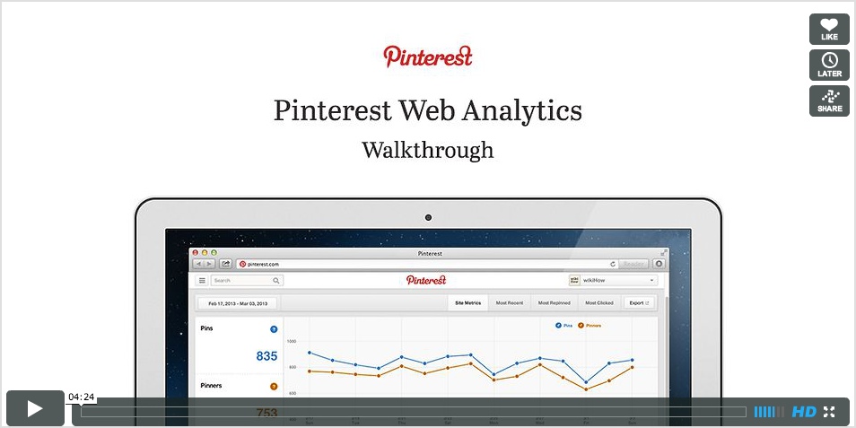 Pinterest analytics video