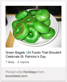 BuzzFeed uses Pinterest to Promote their St. Patrick's Day Post