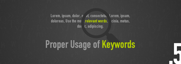 SEO Tips: Proper Usage of Keywords