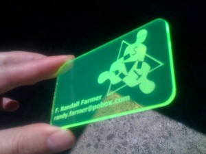 neon business card