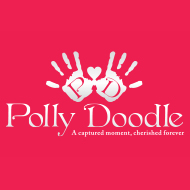 Colour background logo design Polly Doodle