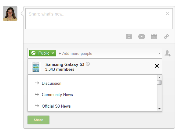 Google Plus Samsung Galaxy Choose Topic