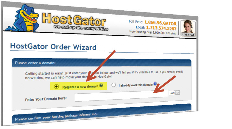 Hostgator Domain Registration