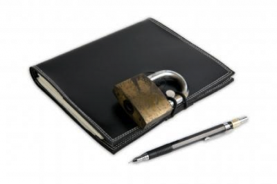Notebook Locked With Padlock