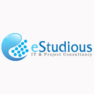 White background logo design eStudious