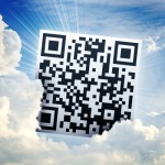 QR Code in Clouds
