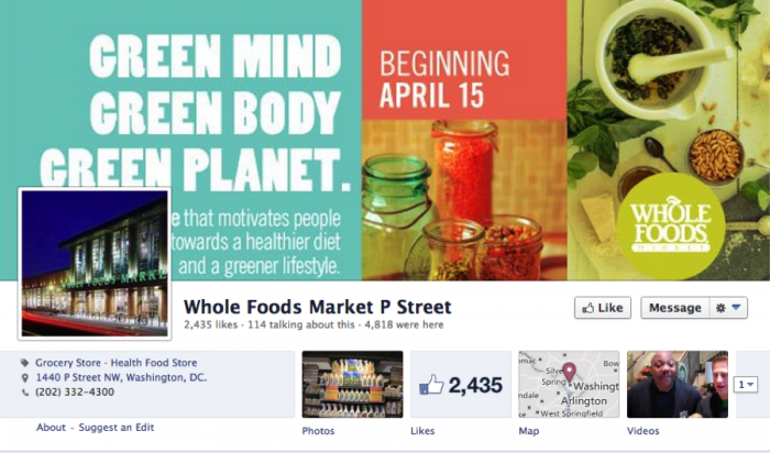 Whole Foods Portland Facebook Page