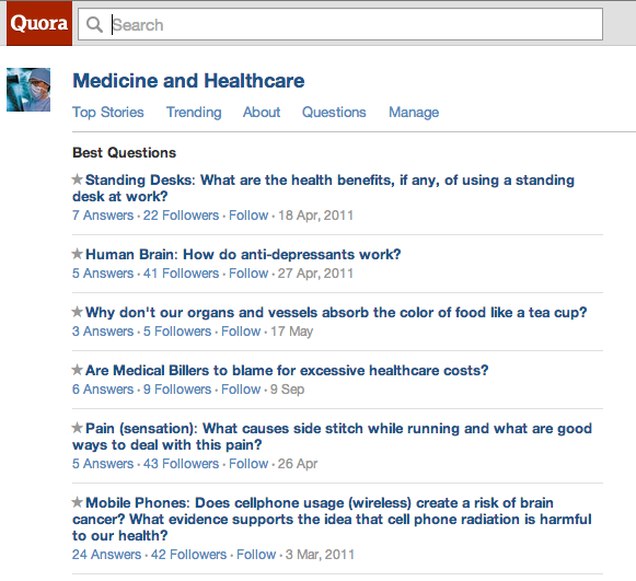 Use Quora to Find Important Questions