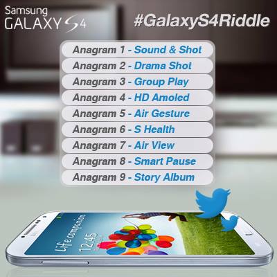 Samsung Galaxy4riddle answers