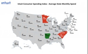 USA Map_Intuit Consumer Spending Index