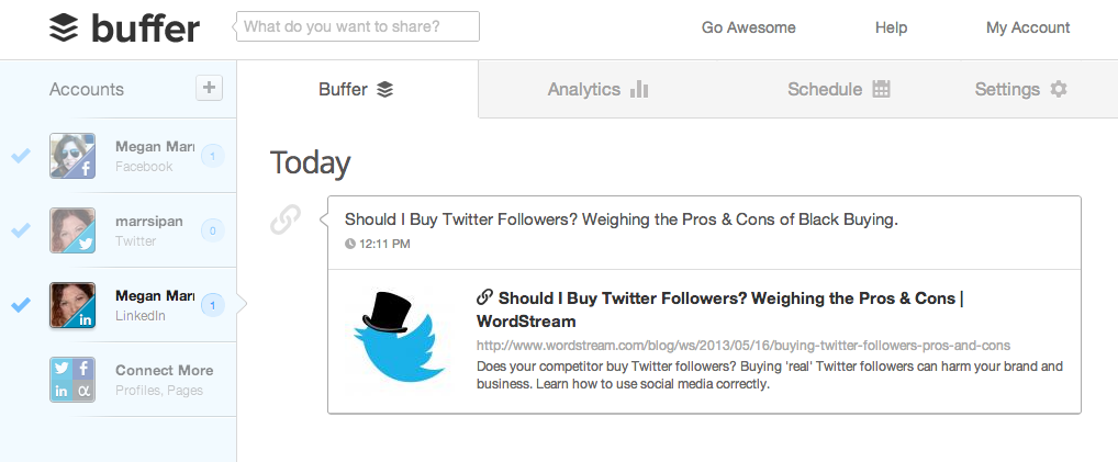 Buffer Content Queue