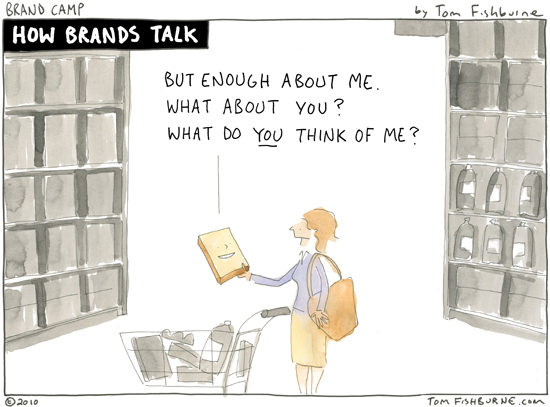 cartoon: how brands talk