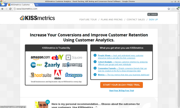 Value Proposition Kissmetrics