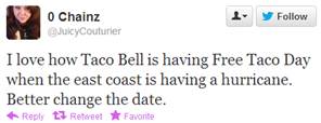 Taco Bell Giveaway Tweet