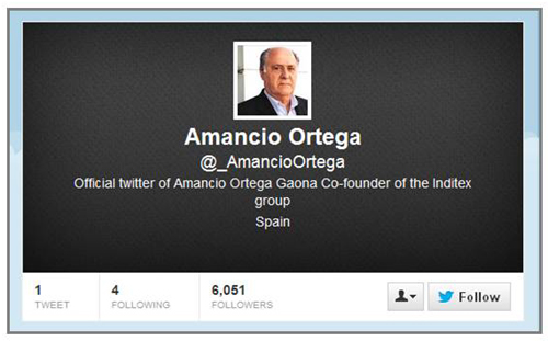Amancio Ortega Twitter