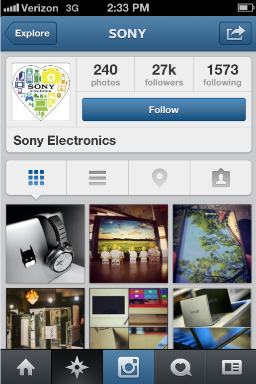 Instagram Sony 1