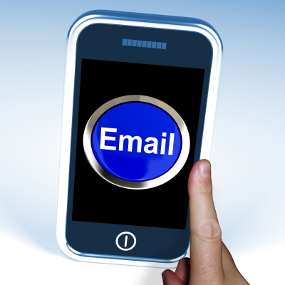 Mobile Phone with Email Button