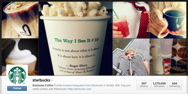 Starbucks Instagram Profile