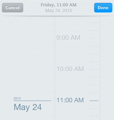 Set an Evernote reminder on iPhone
