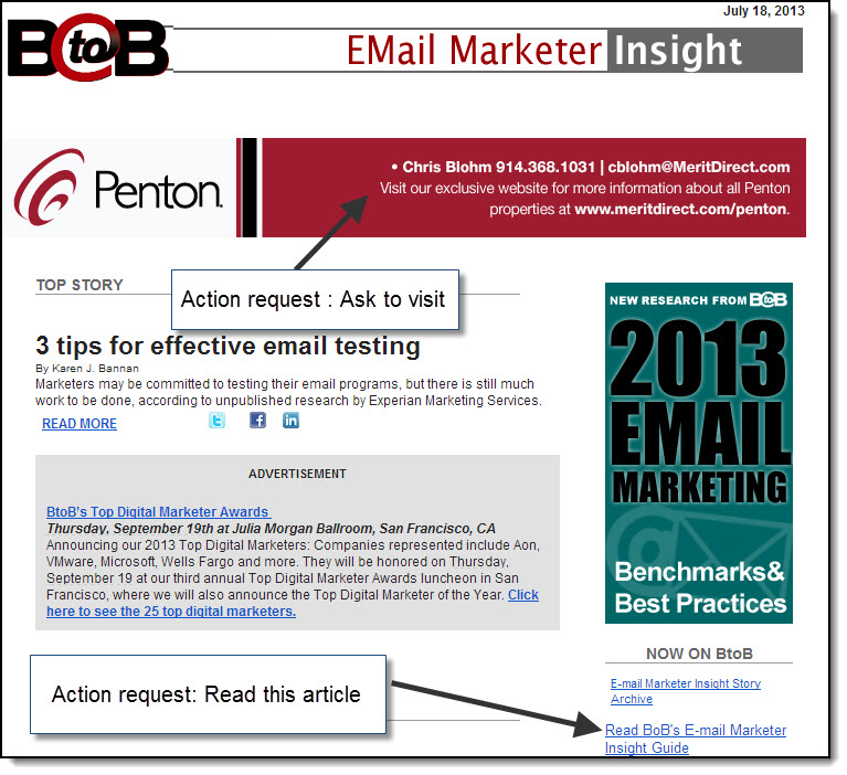 Calls to action on email to drive engagement