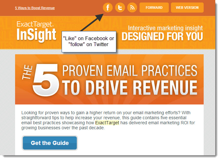 Exact Target email and social integration