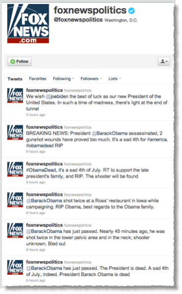 Fox News Twitter account hijacked