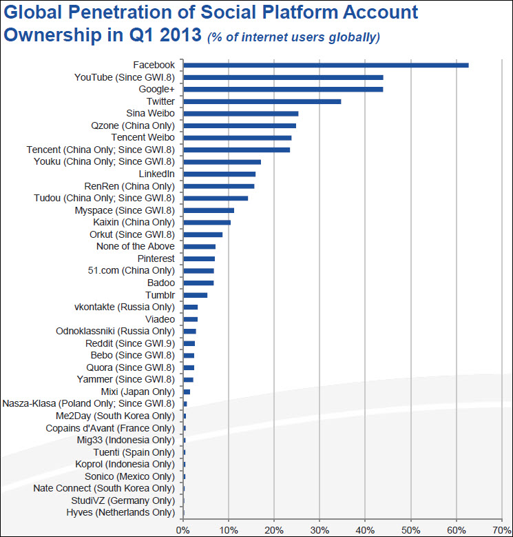 Global Social Network Ownership 2013