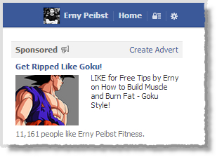 Erny Peibst Goku Facebook Ad