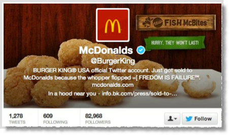 McDonalds Twitter account hijacked