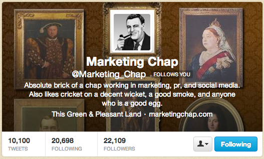 Marketing Chap Twitter Profile