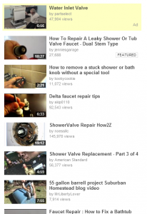 Plumbing videos on Youtube