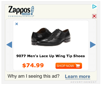 online advertising zappos