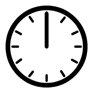 English: an animated clock