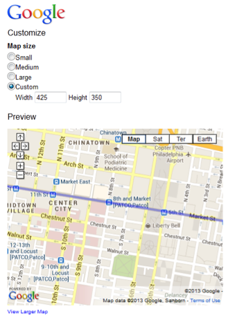 Embedding Google Maps