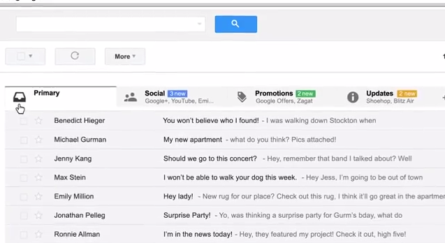 new gmail inbox