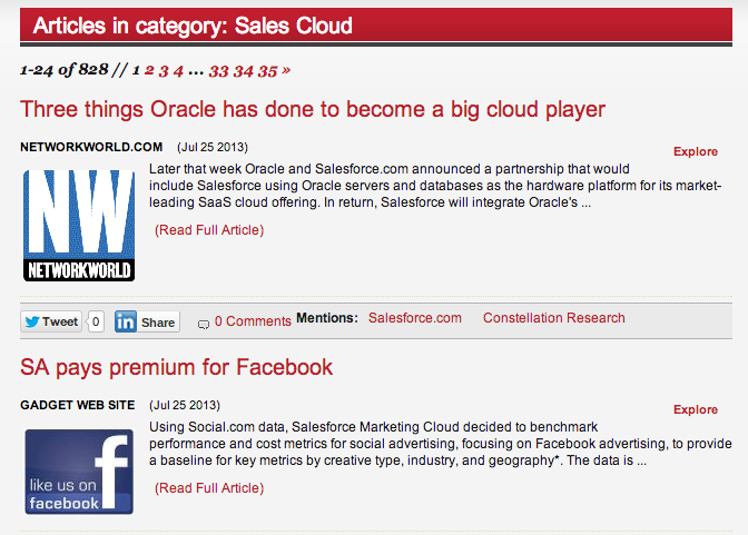 Salesforce curation