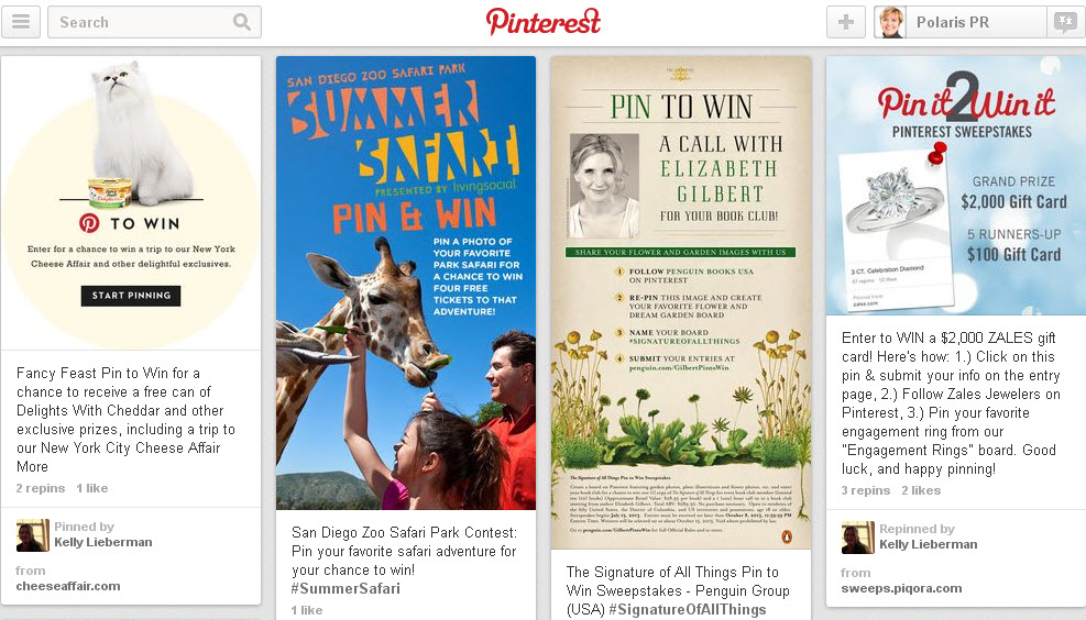 pinterest contests