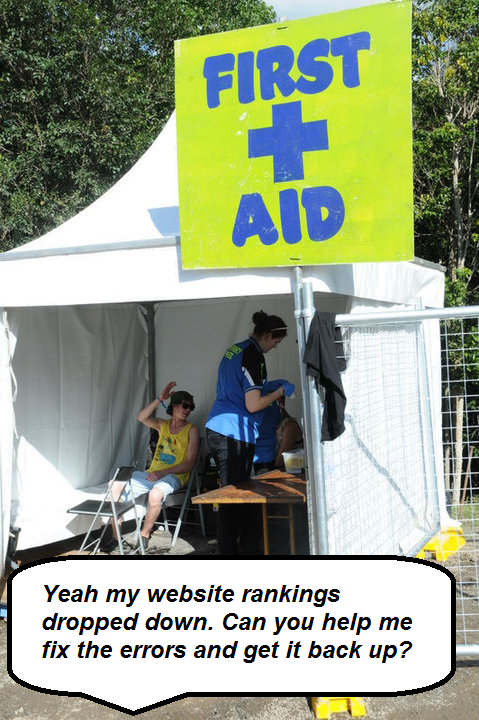 website errors first aid