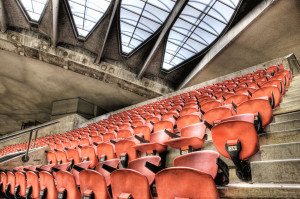 Indoor stadium seats