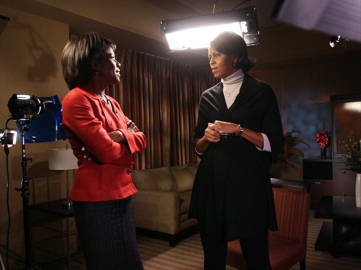 Deborah Roberts interviewed Michelle Obama in June 2012. Photo Credit: www.facebook.com/DebRobertsABCNews