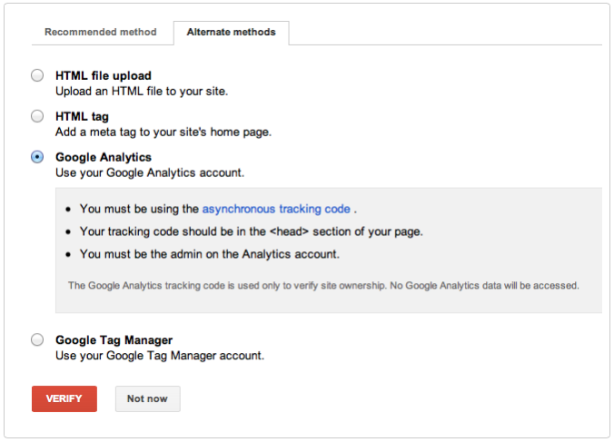 Google Analytics and Google Webmaster Tools Sync