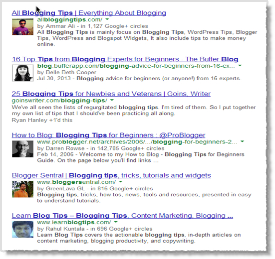 Insights into Google Authorship and Search