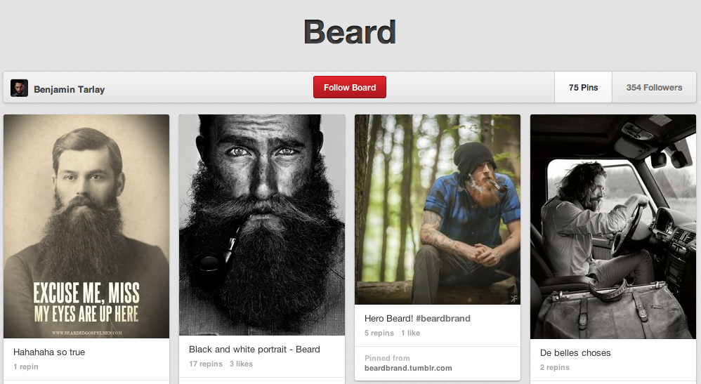 Beard Board for Manly Pinning