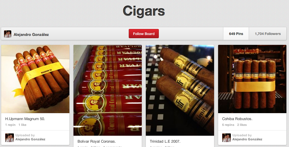 Cigar Board for Manly Pinning